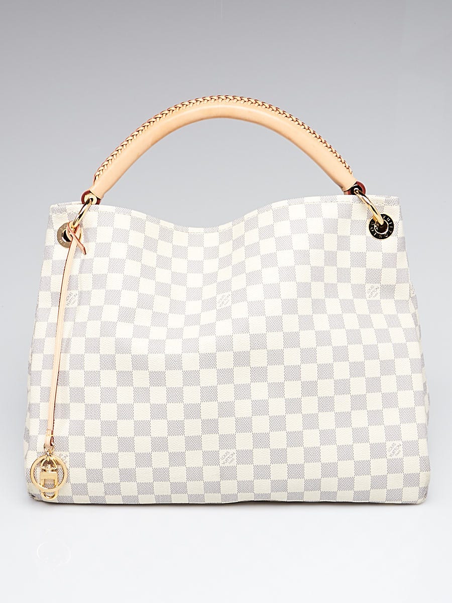 Louis Vuitton Damier Azur Artsy MM - White Shoulder Bags, Handbags