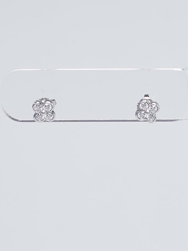 Tiffany & Co. Platinum and Diamond Flower Stud Earrings