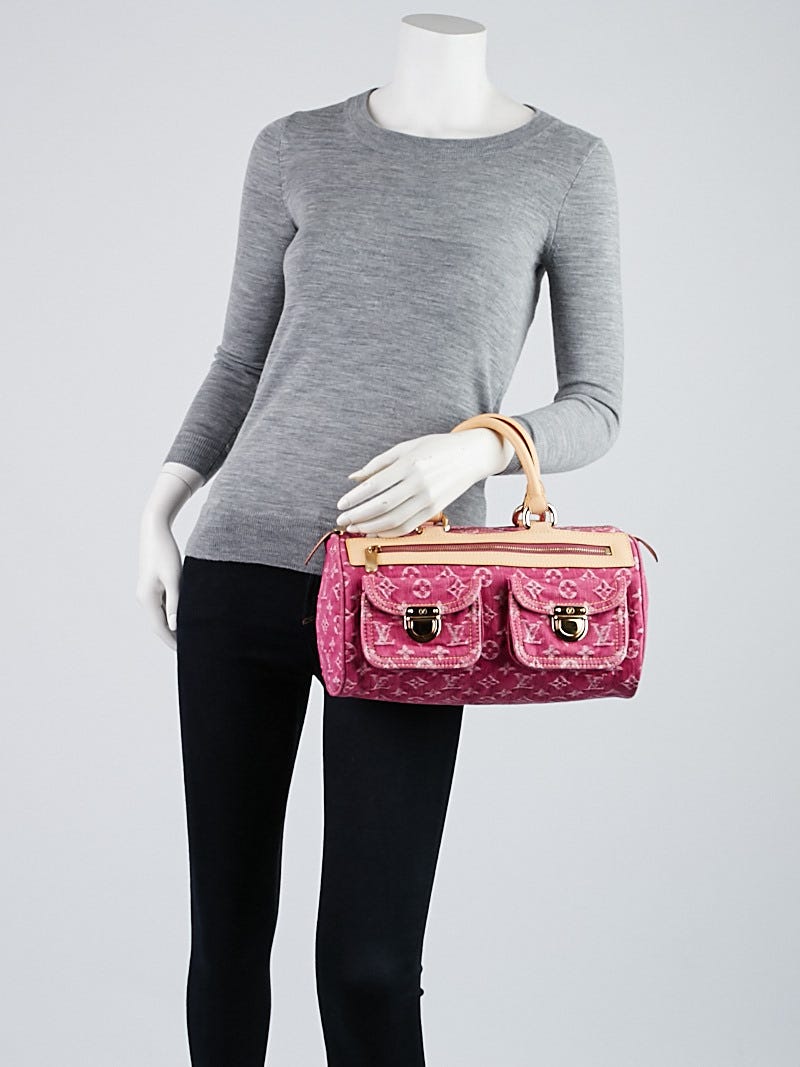Louis Vuitton Fuchsia Denim Monogram Denim Neo Speedy Bag - Yoogi's Closet