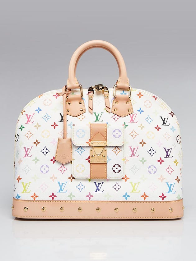 Louis Vuitton White Monogram Multicolor Alma MM Bag