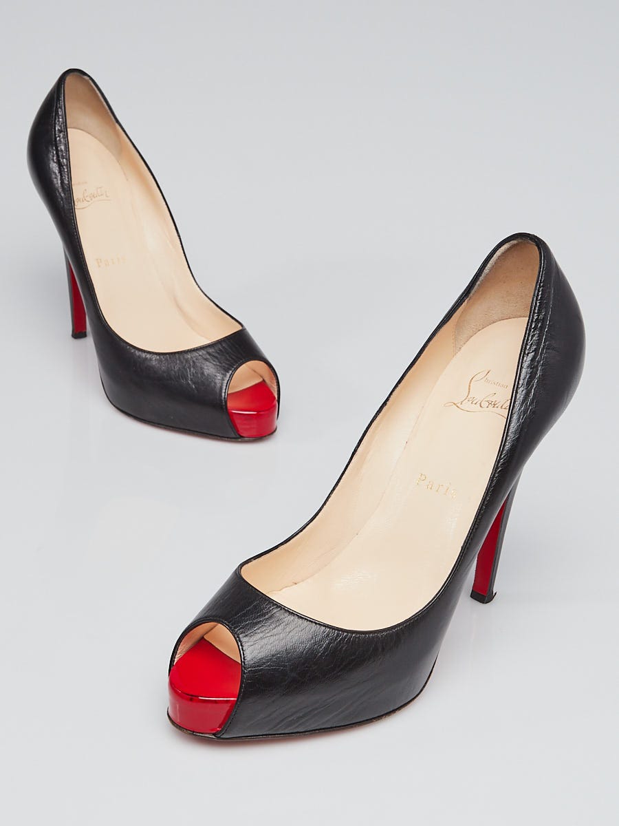 Black peep toe christian louboutins best sale