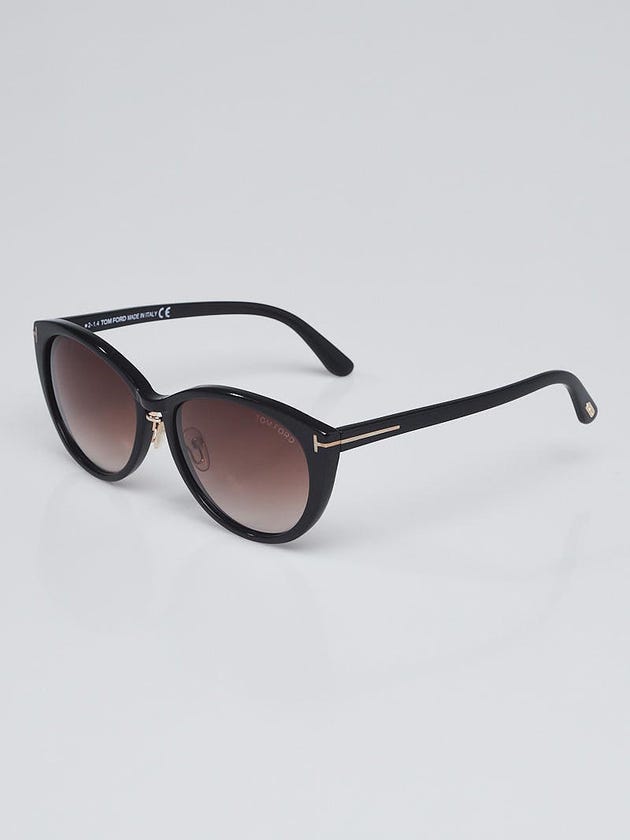 Tom Ford Black Frame Gradient Tint Gina Sunglasses-TF345