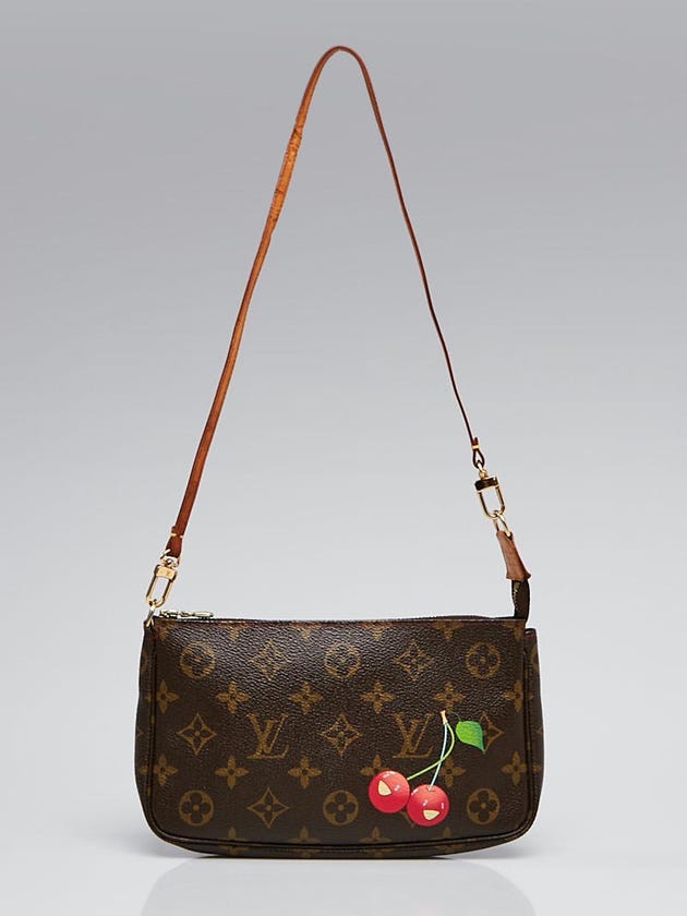 Louis Vuitton Limited Edition Monogram Cerises Canvas Accessories Pochette Bag