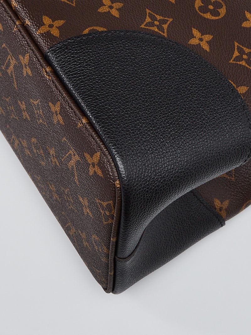 Louis Vuitton Flandrin Triple Compartment Satchel Monogram Brown Black