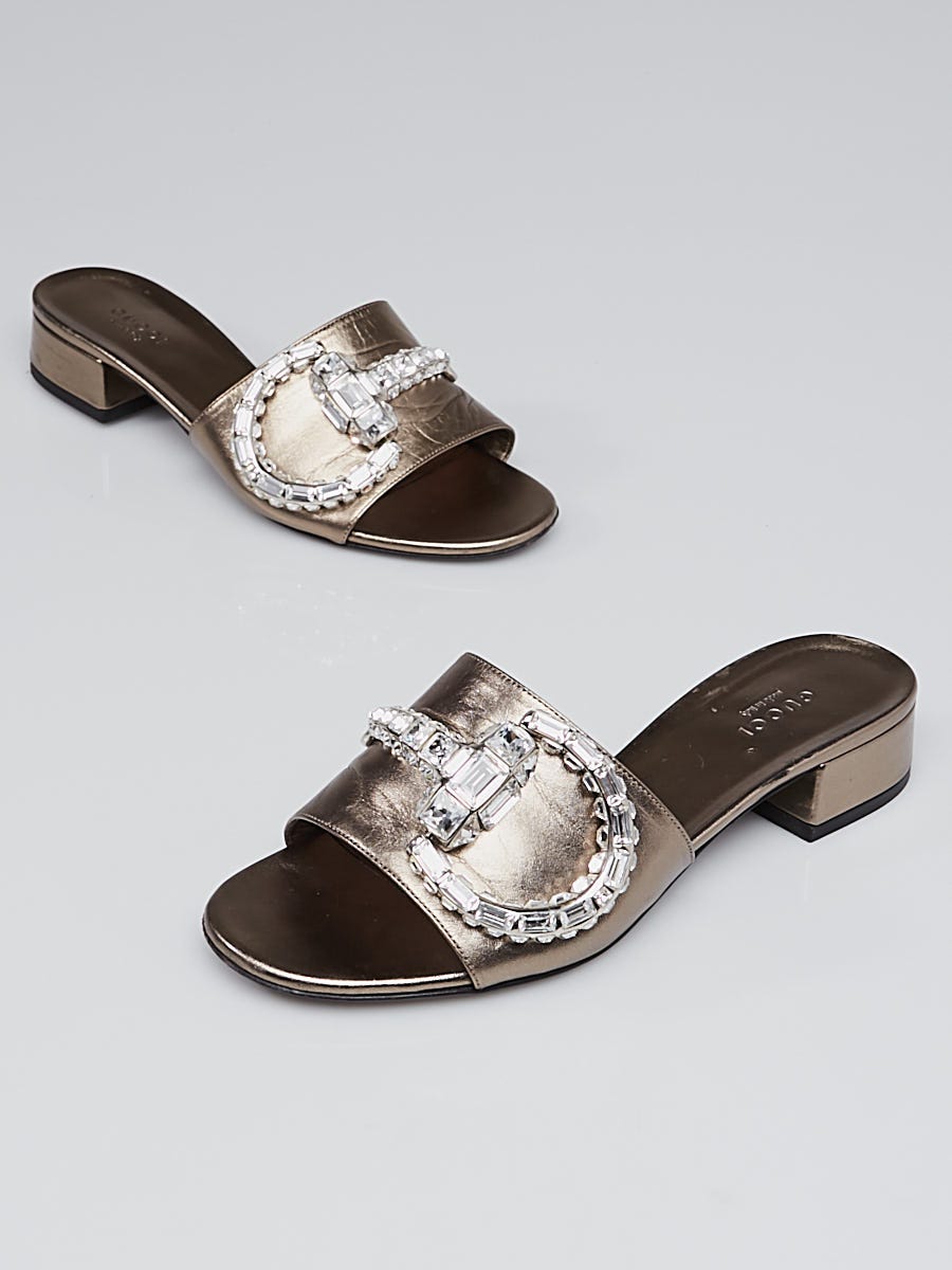 Gucci crystal hot sale slides