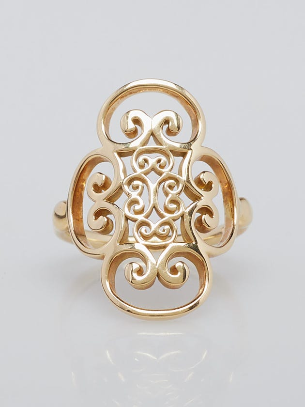 Tiffany & Co. 18k Yellow Gold Paloma Picasso Venezia Goldoni Quardruplo Ring Size 5