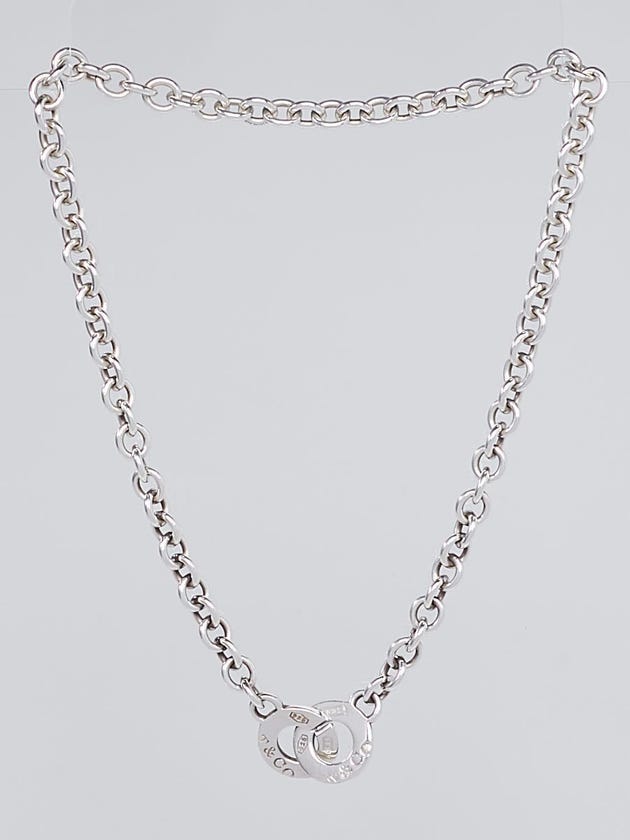 Tiffany & Co. Sterling Silver 1837 Double Circle Choker Necklace