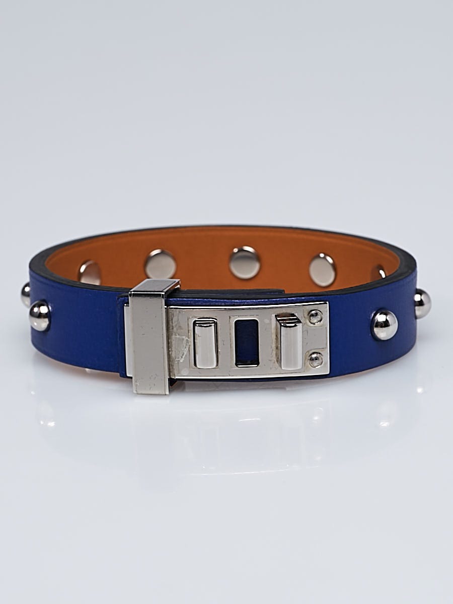Louis Vuitton - Authenticated Clous Bracelet - Leather Blue for Women, Very Good Condition