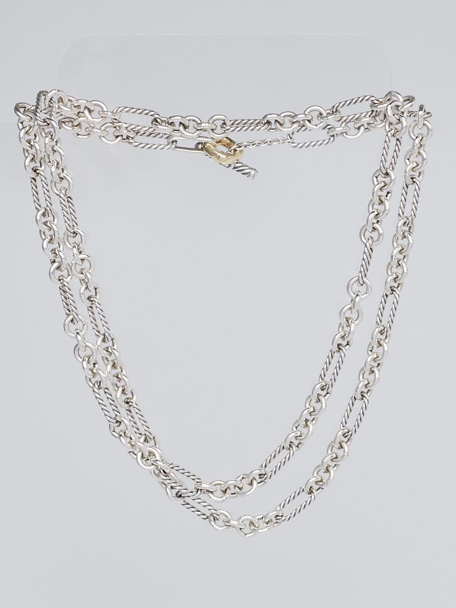 David Yurman Sterling Silver and 18k 
