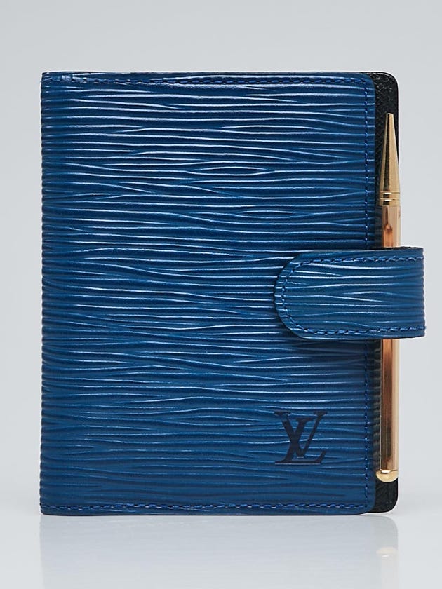 Louis Vuitton Cyan Epi Leather Small Card Holder Wallet