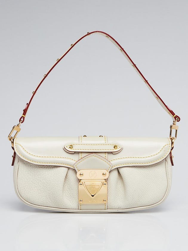 Louis Vuitton Monogram White Suhali Le Preciuex Leather Clutch Bag