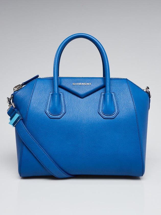 Givenchy Indigo Blue Sugar Goatskin Leather Small Antigona Bag