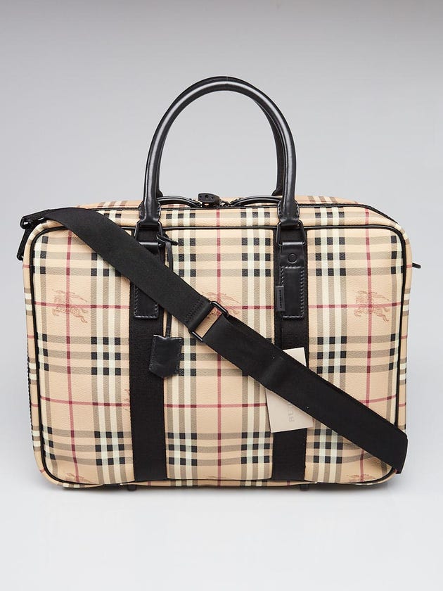 Burberry Haymarket Classic Check Coated Canvas Weekend Bag