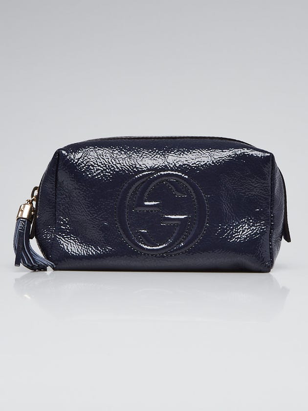 Gucci Purple Patent Leather Soho Cosmetic Pouch
