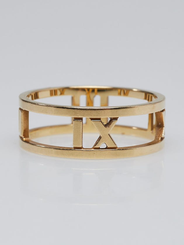 Tiffany & Co. 18k Yellow Gold Atlas Open Ring Size 8