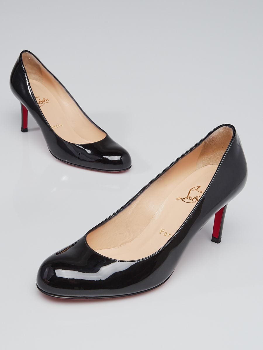 Christian Louboutin Black Patent Leather Simple 70 Pumps Size 6.5 37 Yoogi s Closet