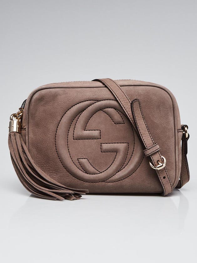 Gucci Brown Suede Leather Soho Disco Small Shoulder Bag