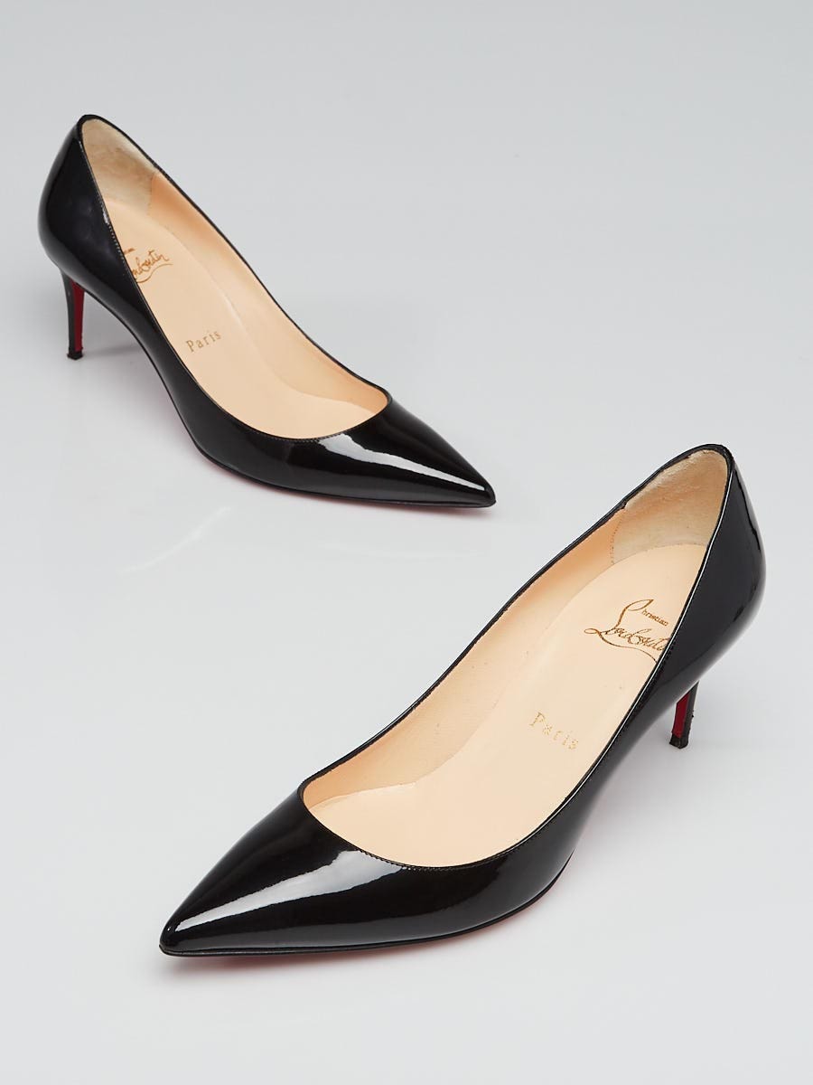 Christian Louboutin Black Patent Leather Decollete 554 70 Pumps