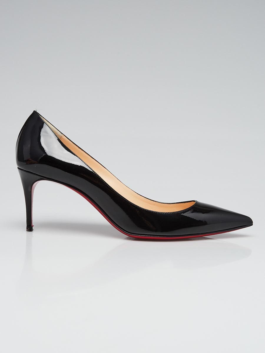 Christian Louboutin Black Patent Leather Decollete 554 70 Pumps