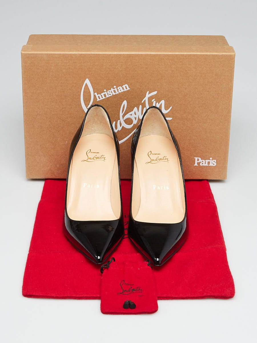 Christian Louboutin☆DÉCOLLETÉ 554 85黒36 Christian Louboutin Black Patent Leather Decollete 554 70 Pumps