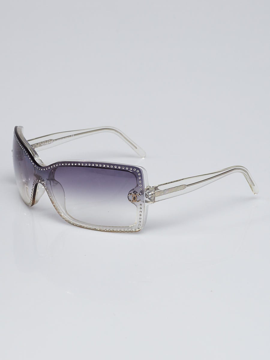Chanel Clear Resin Studded Gradient Tint Sunglasses-5065-B - Yoogi's Closet