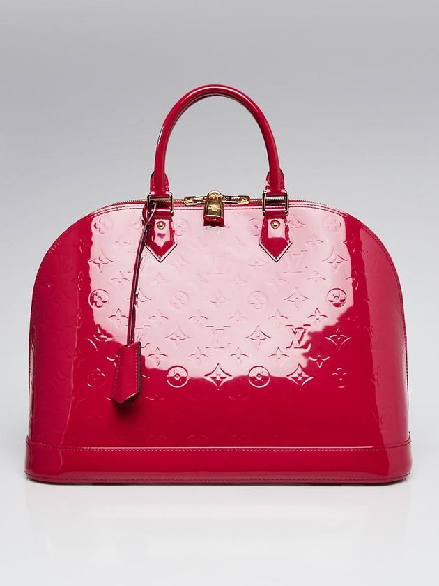 Louis Vuitton Rose Indian Monogram Vernis Alma GM Bag