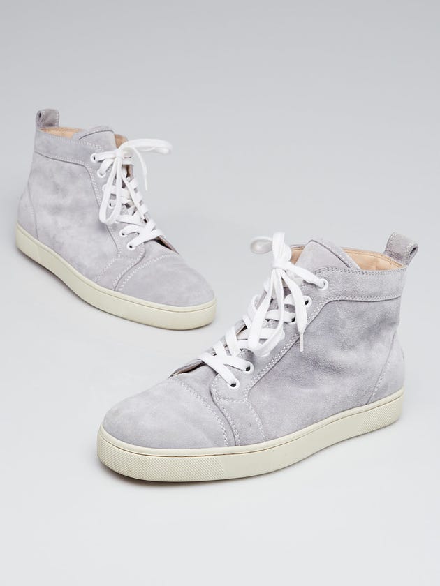 Christian Louboutin Glicine Suede High-Top Sneakers Size 10/40.5