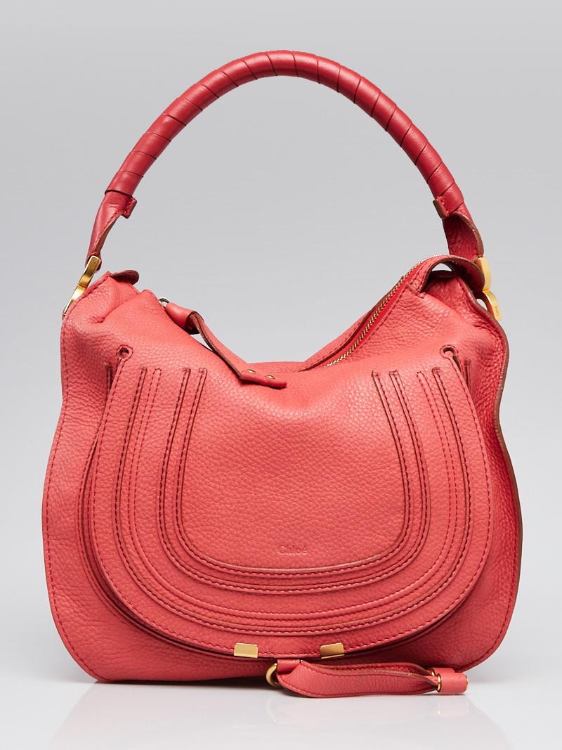 Chloe Paradise Pink Calfskin Leather Medium Marcie Hobo Bag