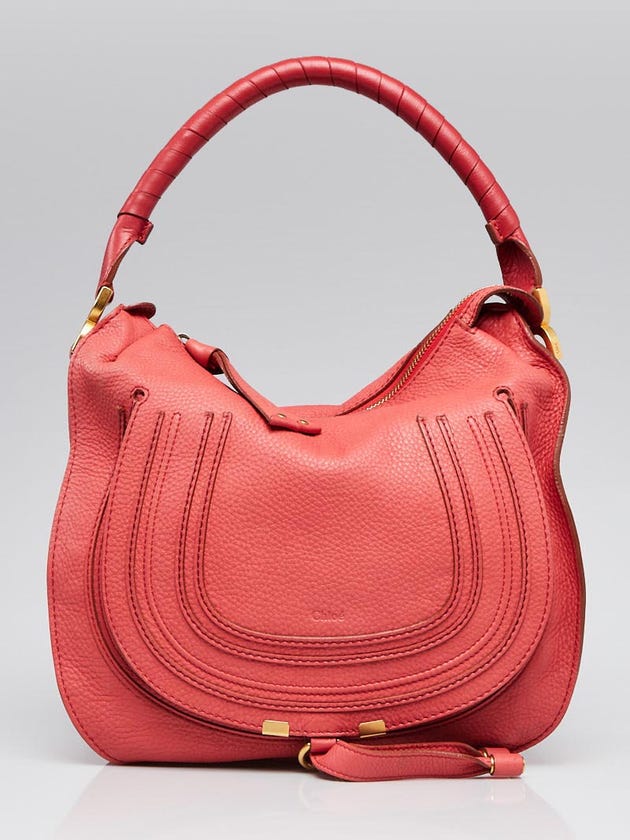 Chloe Paradise Pink Calfskin Leather Medium Marcie Hobo Bag