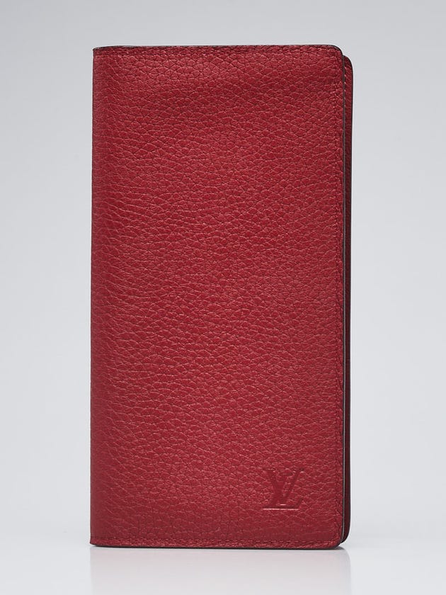 Louis Vuitton Rouge Taurillon Leather Brazza Wallet