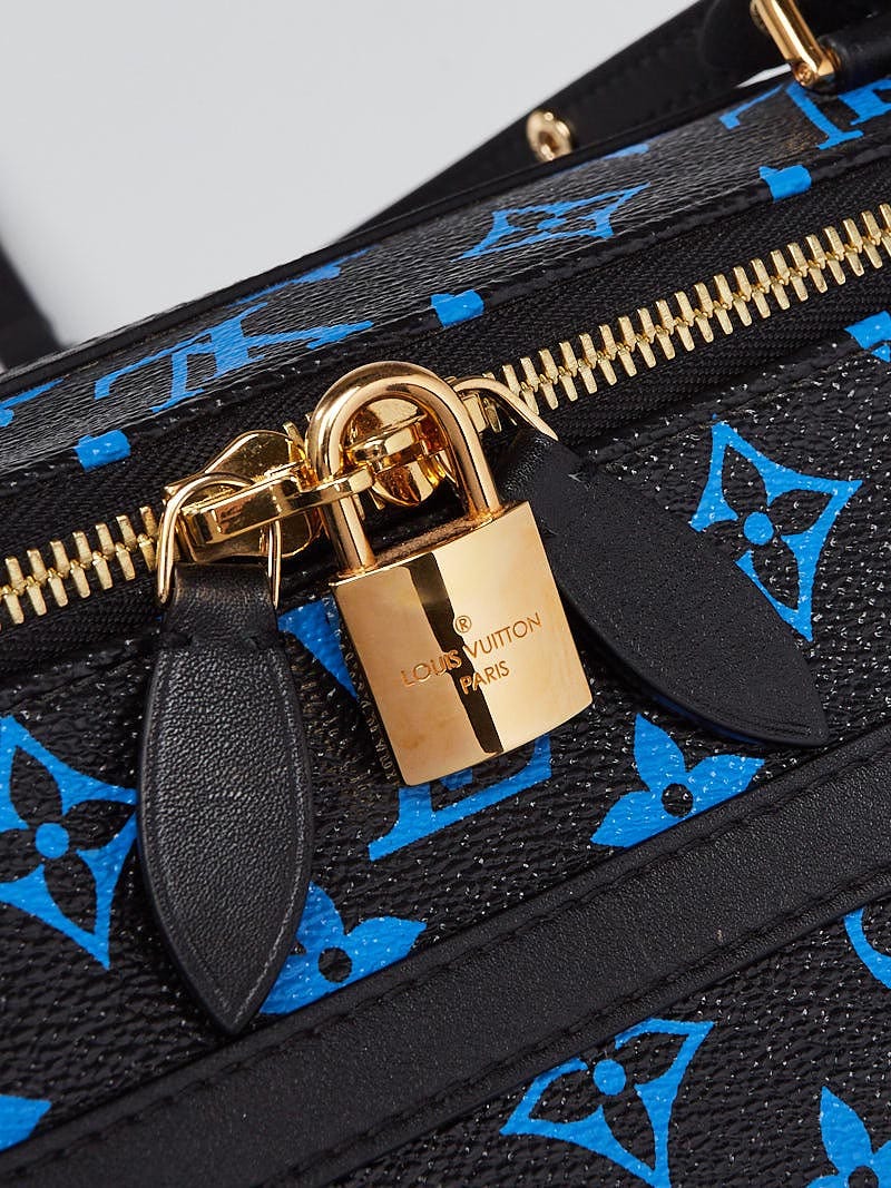 Louis Vuitton Speedy  Monogram PM Black/Blue in Coated Canvas with  Gold-tone - ES