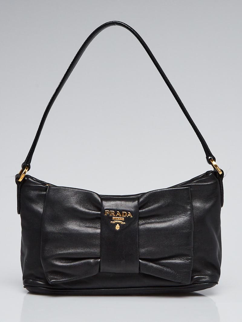 Prada hot Bow Nappa Leather Satchel