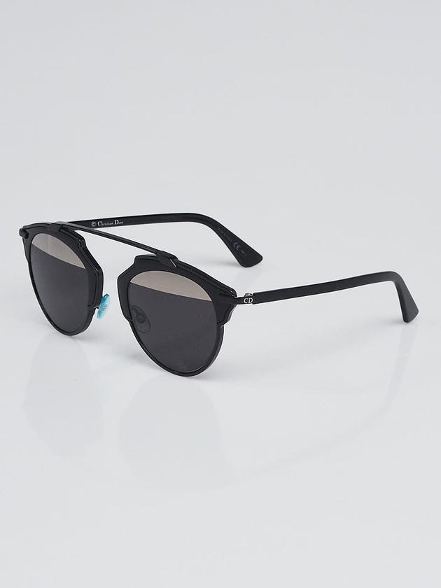 Christian Dior Black Acetate So Real Brow Bar Sunglasses