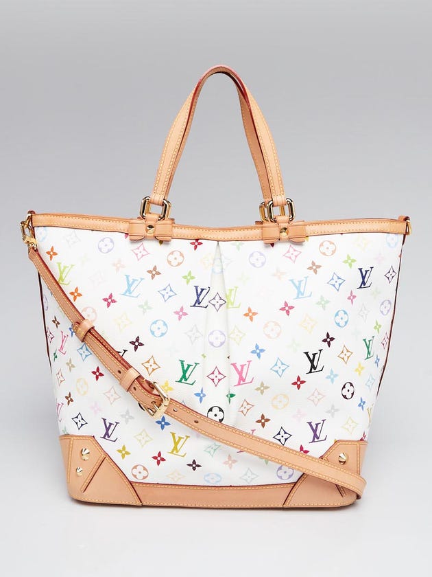 Louis Vuitton White Monogram Multicolore Sharleen GM Bag