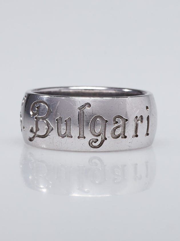 Bvlgari Sterling Silver 'Save the Children' Ring Size 6.5/54
