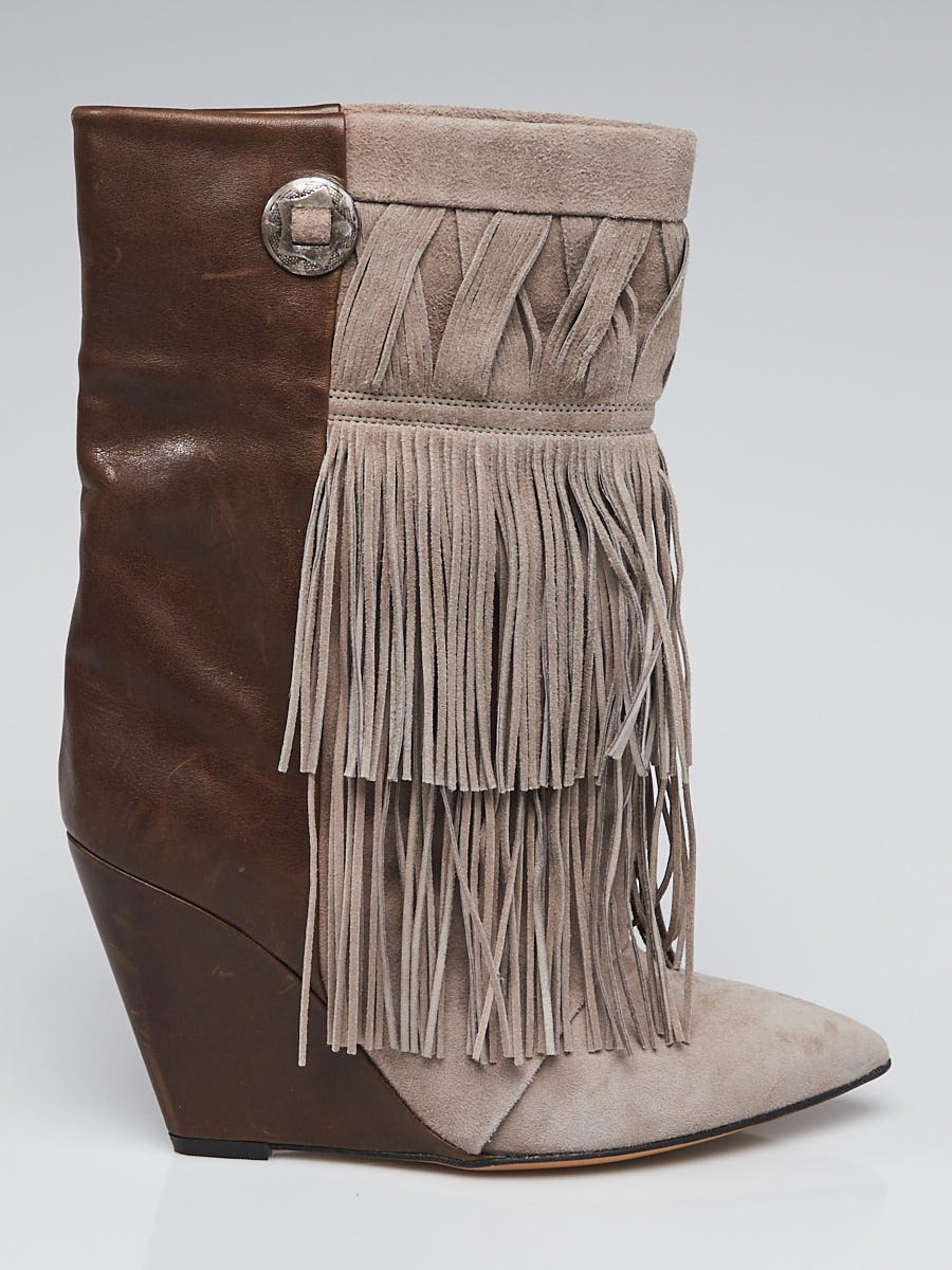 Isabel marant fringe discount boots knock off