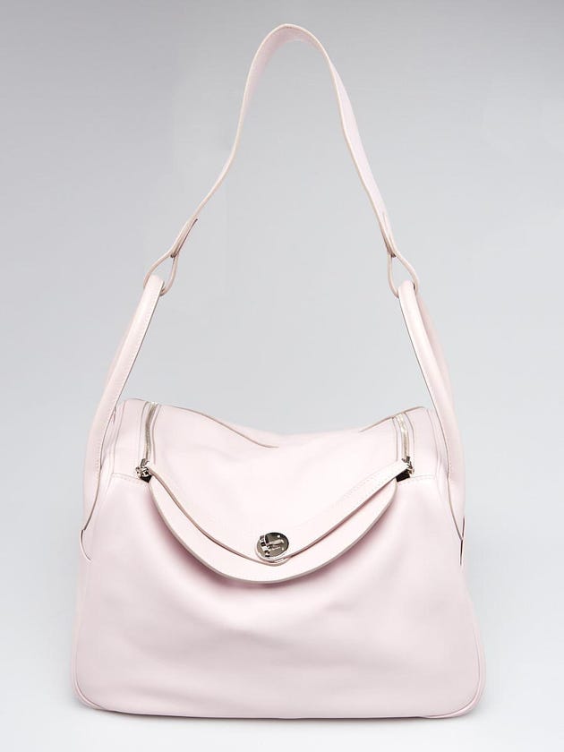 Hermes 30cm Rose Dragee Swift Leather Lindy Bag