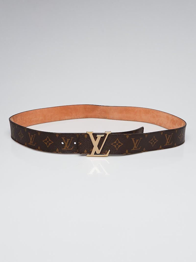 Louis Vuitton Monogram Canvas LV Initials Belt Size 110/44