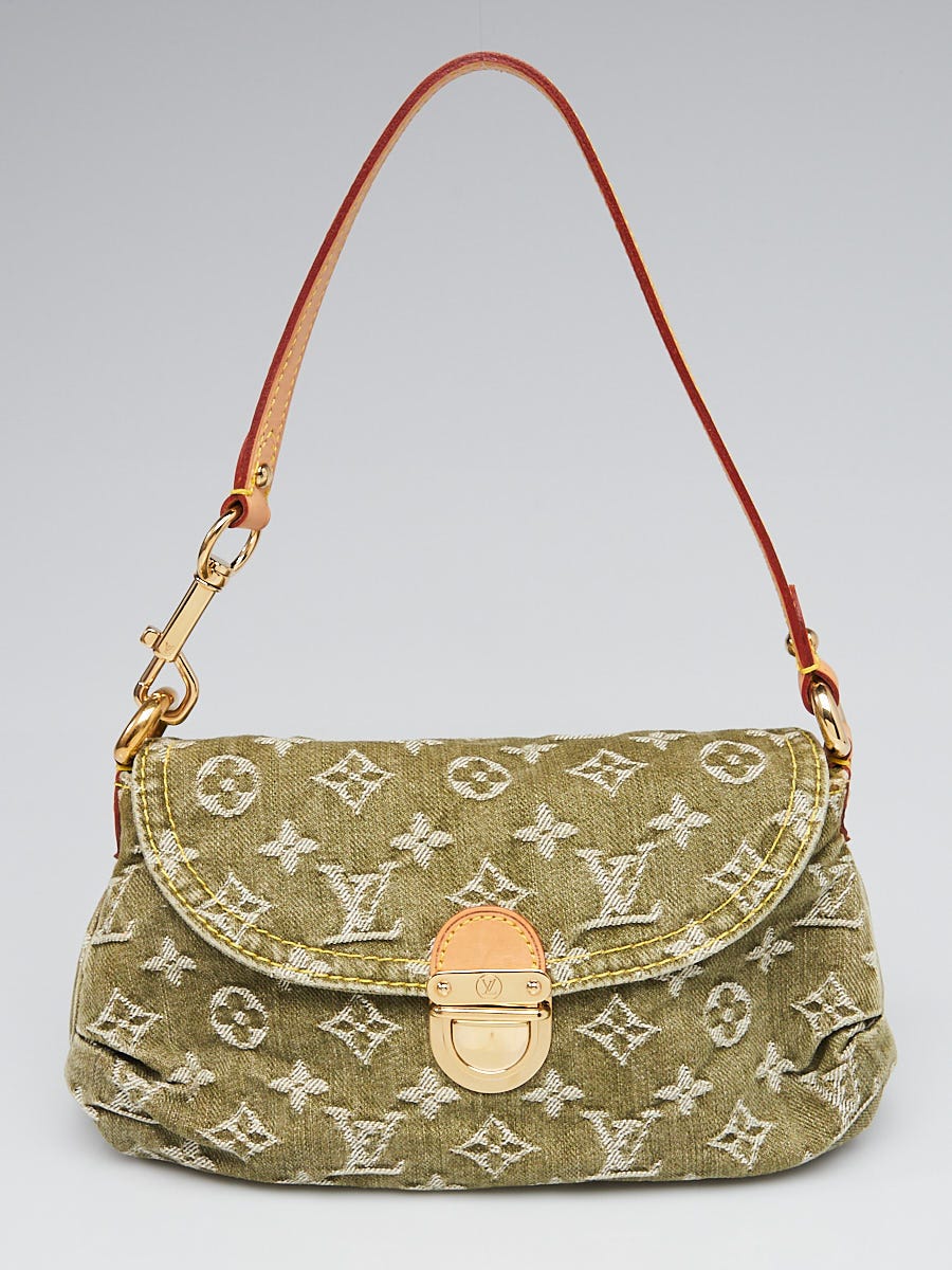 Louis Vuitton Green Denim Monogram Denim Mini Pleaty Bag - Yoogi's