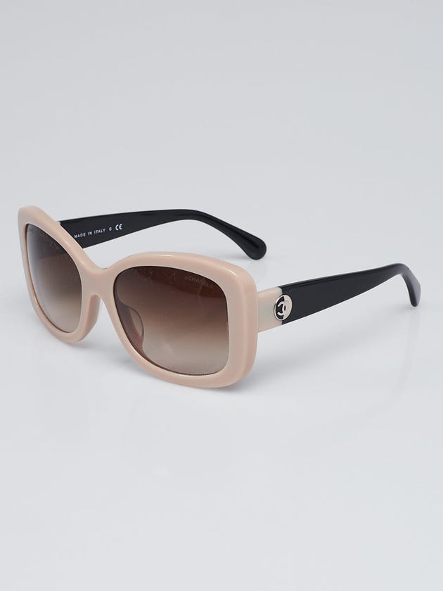 Chanel Beige Acetate Square Frame Sunglasses-5322