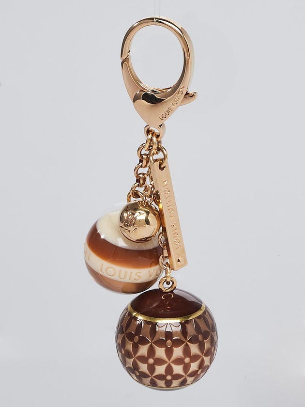Louis Vuitton Brown Resin Monogram Mini Lin Key Holder and Bag Charm