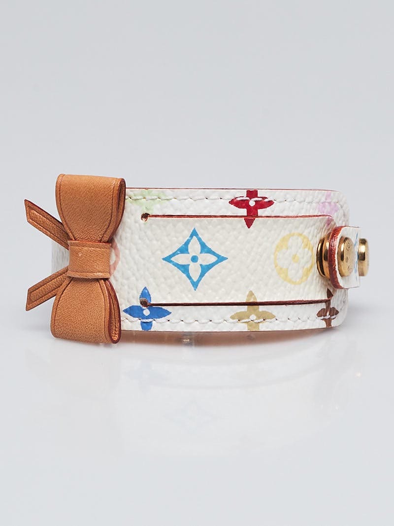 Louis Vuitton White Monogram Multicolore Canvas Bow Tie Bracelet