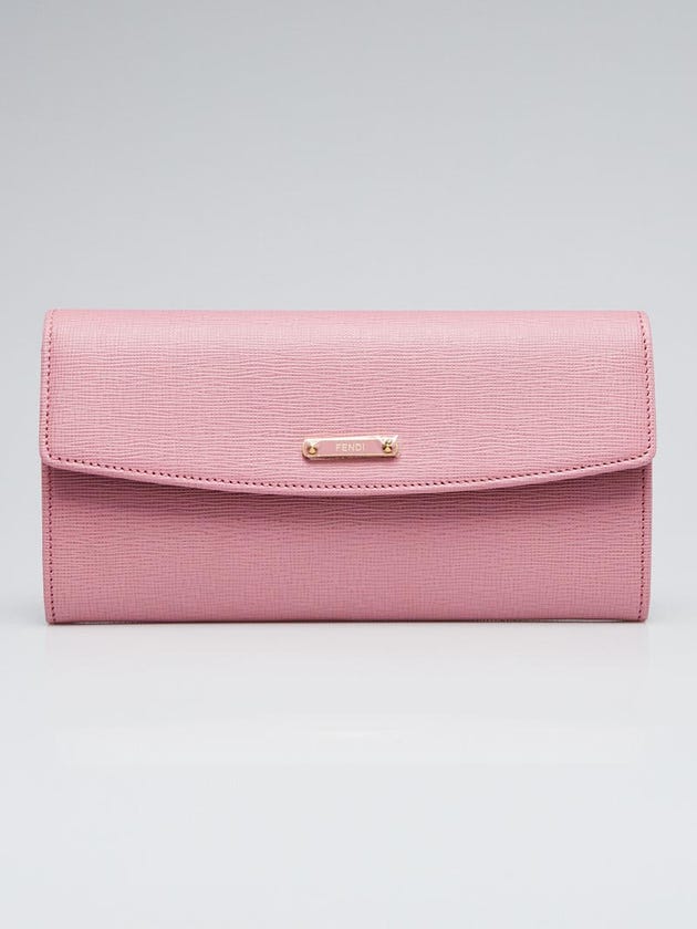 Fendi Pink Vitello Continental Wallet 8M0340