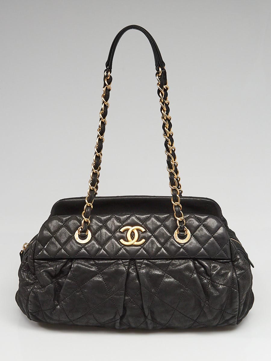 Chanel Airlines Round Trip Bowling Bag Quilted Calfskin Medium