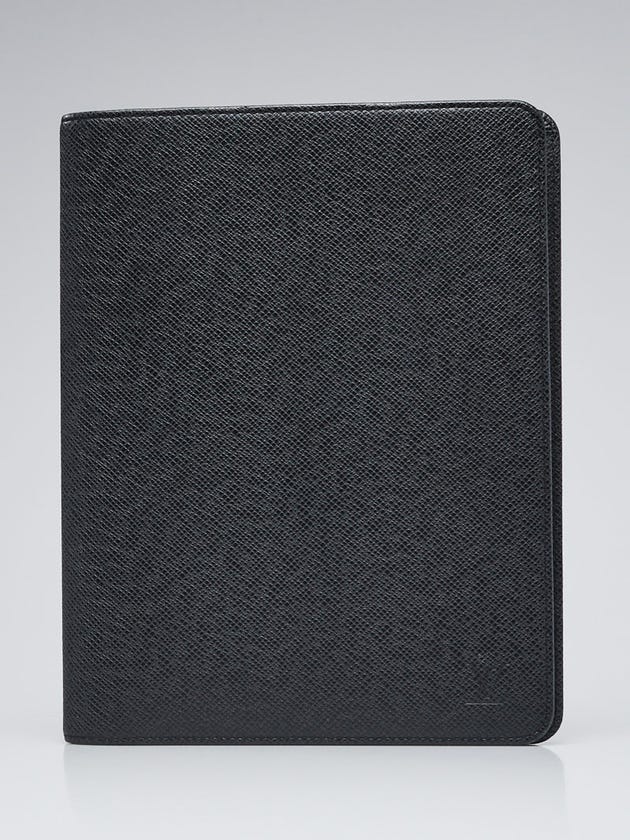 Louis Vuitton Black Taiga Leather Desk Agenda Cover