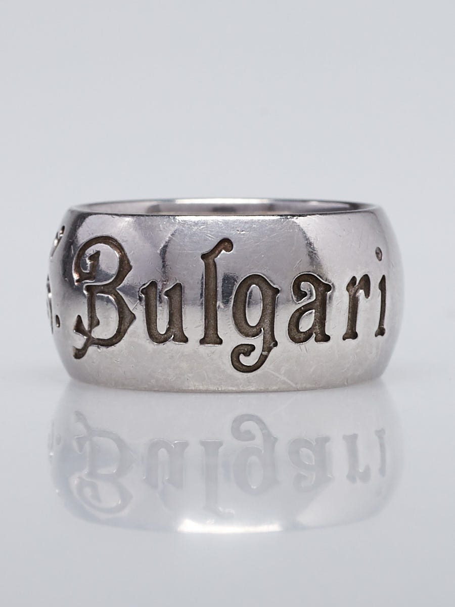 Bvlgari Sterling Silver 'Save the Children' Ring Size 6.5/54