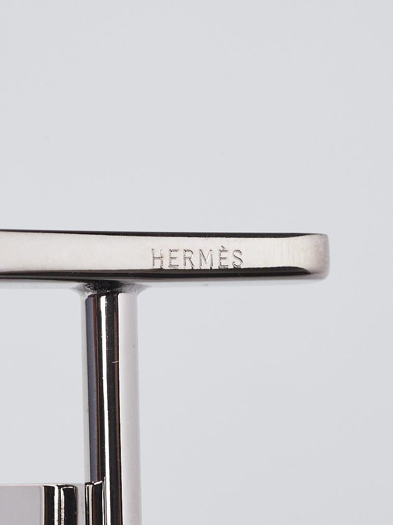 Hermes 27mm Black Box/Gold Clemence Palladium Plated Quentin Hermes 27mm Black Box/Gold Clemence Palladium Plated Quentin