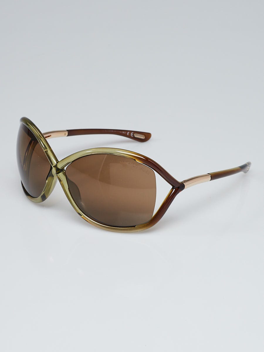 Tom Ford Brown Frame Gradient Tint Whitney Sunglasses
