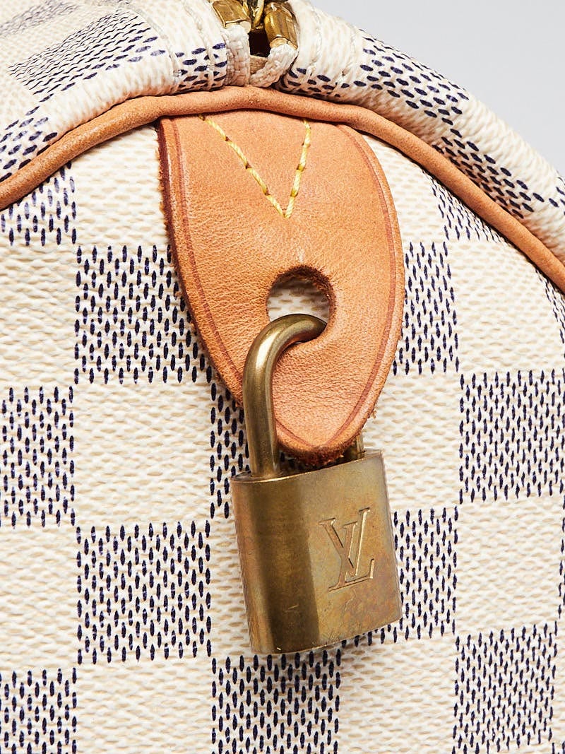 Louis Vuitton Speedy 35 Damier Azur canvas with lock and key – Apalboutique