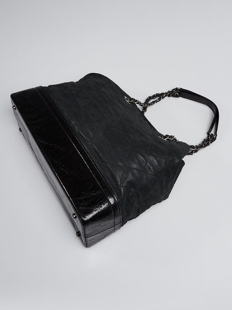 Chanel Black Quilted Iridescent Calfskin Leather VIP Grand